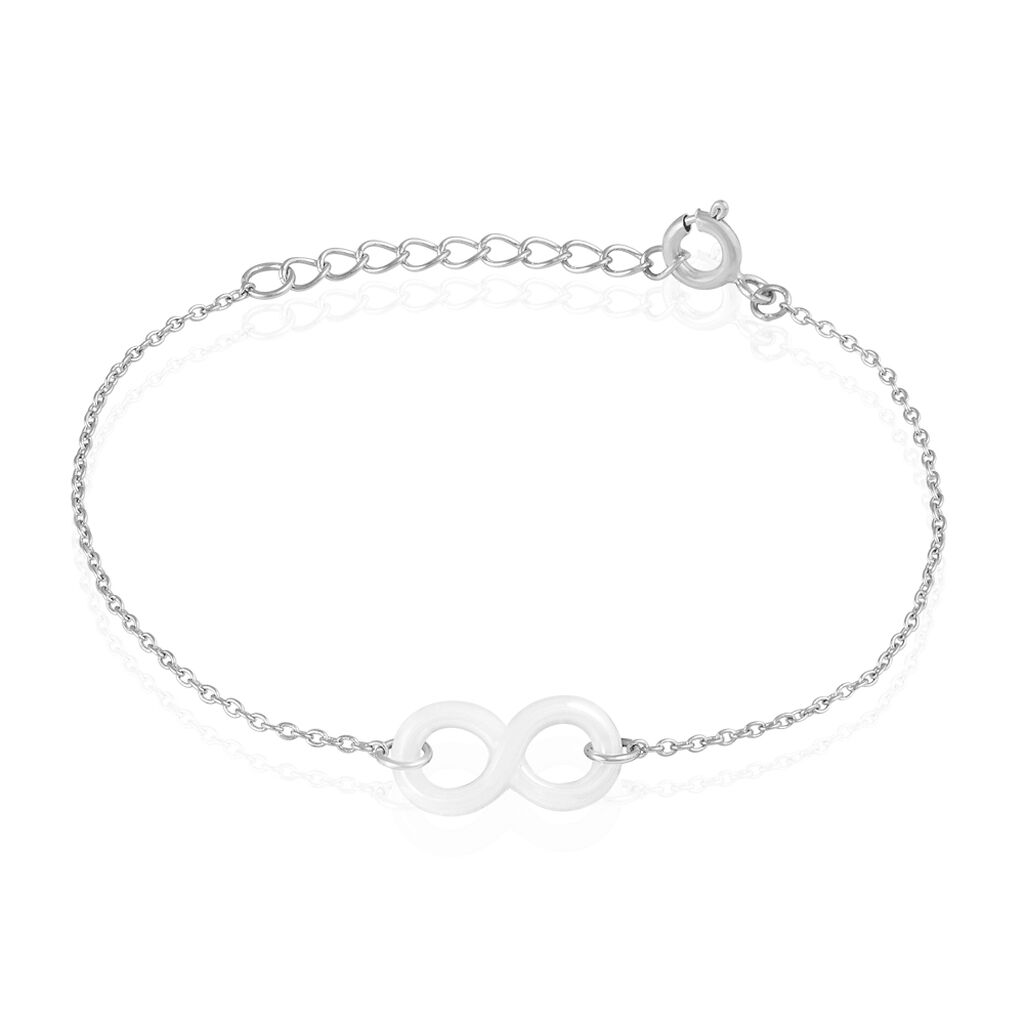 Bracelet Alicia Argent Blanc Céramique - Bracelets Femme | Histoire d’Or