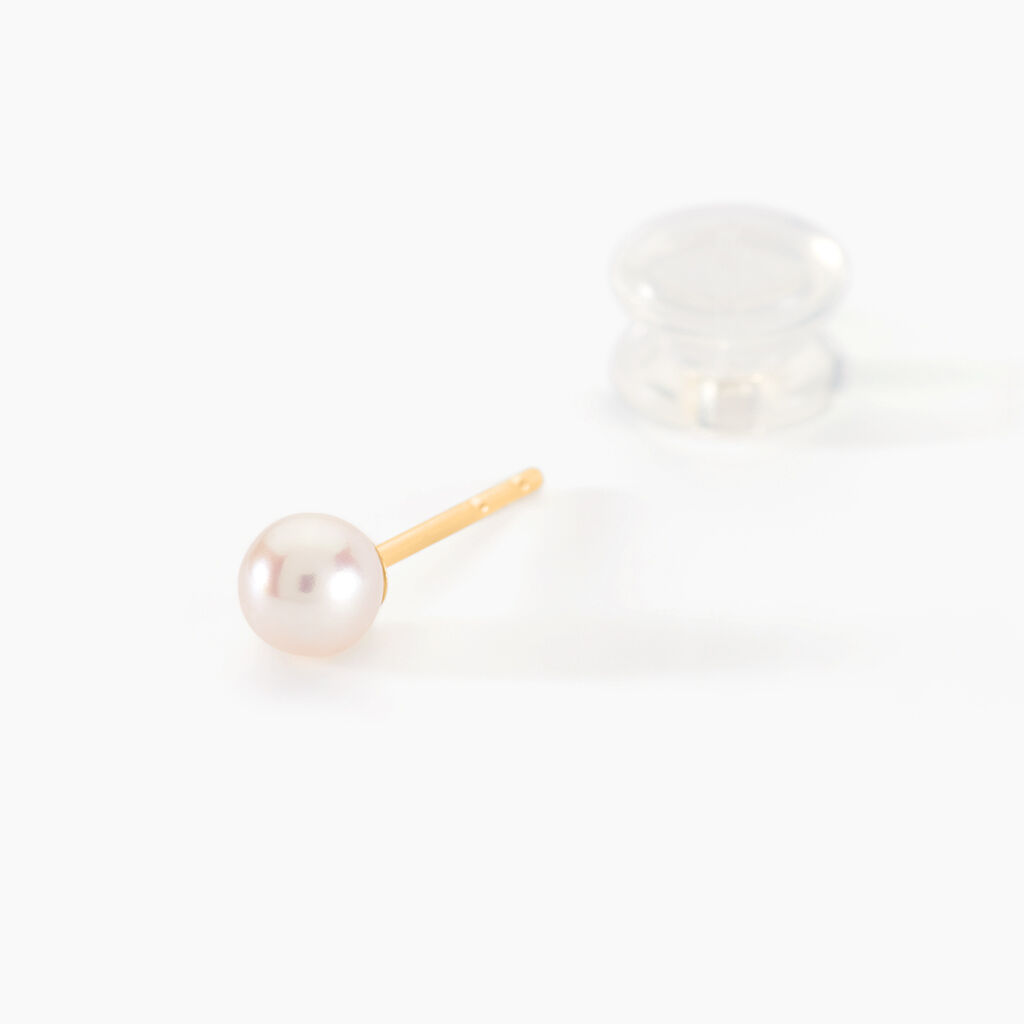 Boucles D'oreilles Suki Or Jaune Perle De Culture - Clous d'oreilles Famille | Histoire d’Or
