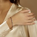 Bracelet Jonc Tabata Argent Blanc - Bracelets joncs Femme | Histoire d&rsquo;Or