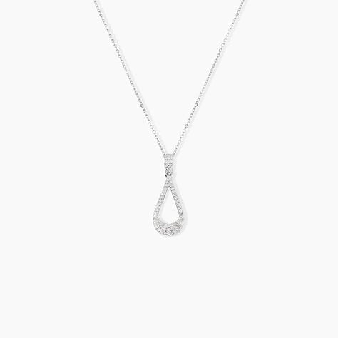 Collier Or Blanc Abilene Diamants - Colliers Femme | Histoire d&rsquo;Or