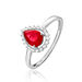Bague Or Blanc Rubis Et Diamant - Bagues solitaires Femme | Histoire d’Or