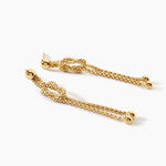 Boucles D'Oreilles Pendantes Cyndel Argent Dor&eacute; A L'Or 750/1000 - Boucles d'oreilles pendantes Femme | Histoire d&rsquo;Or