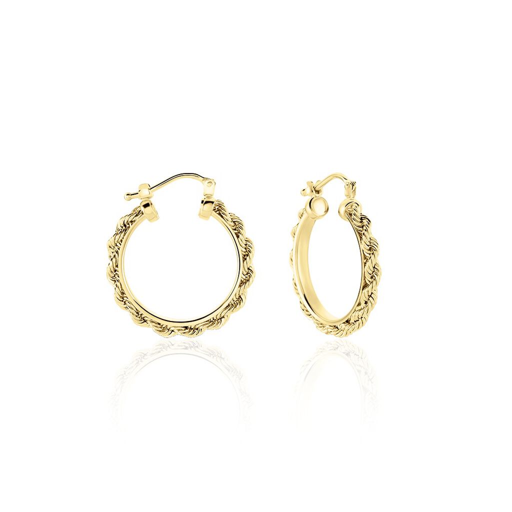 Créoles Cordeline Or Jaune - Boucles d'oreilles créoles Femme | Histoire d’Or