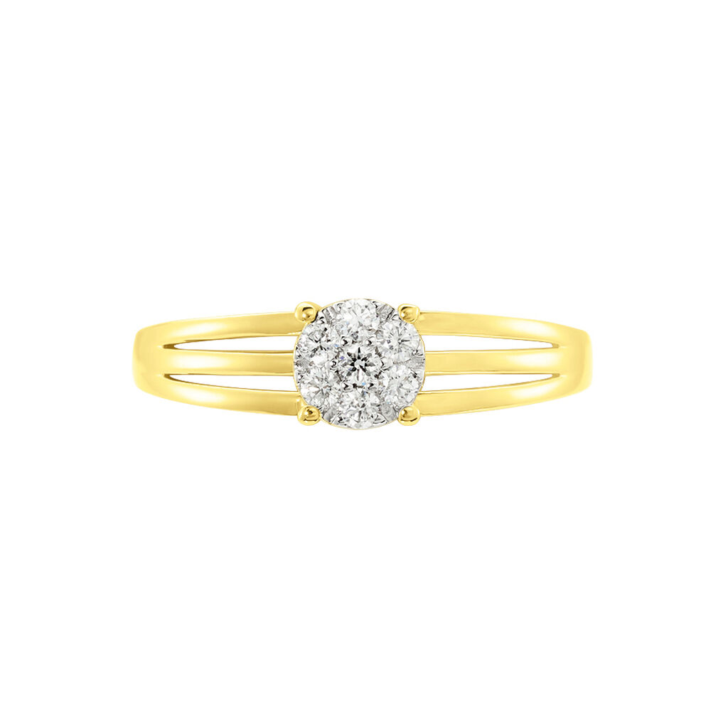 Bague Or Jaune Isadore Diamants - Bagues avec pierre Femme | Histoire d’Or