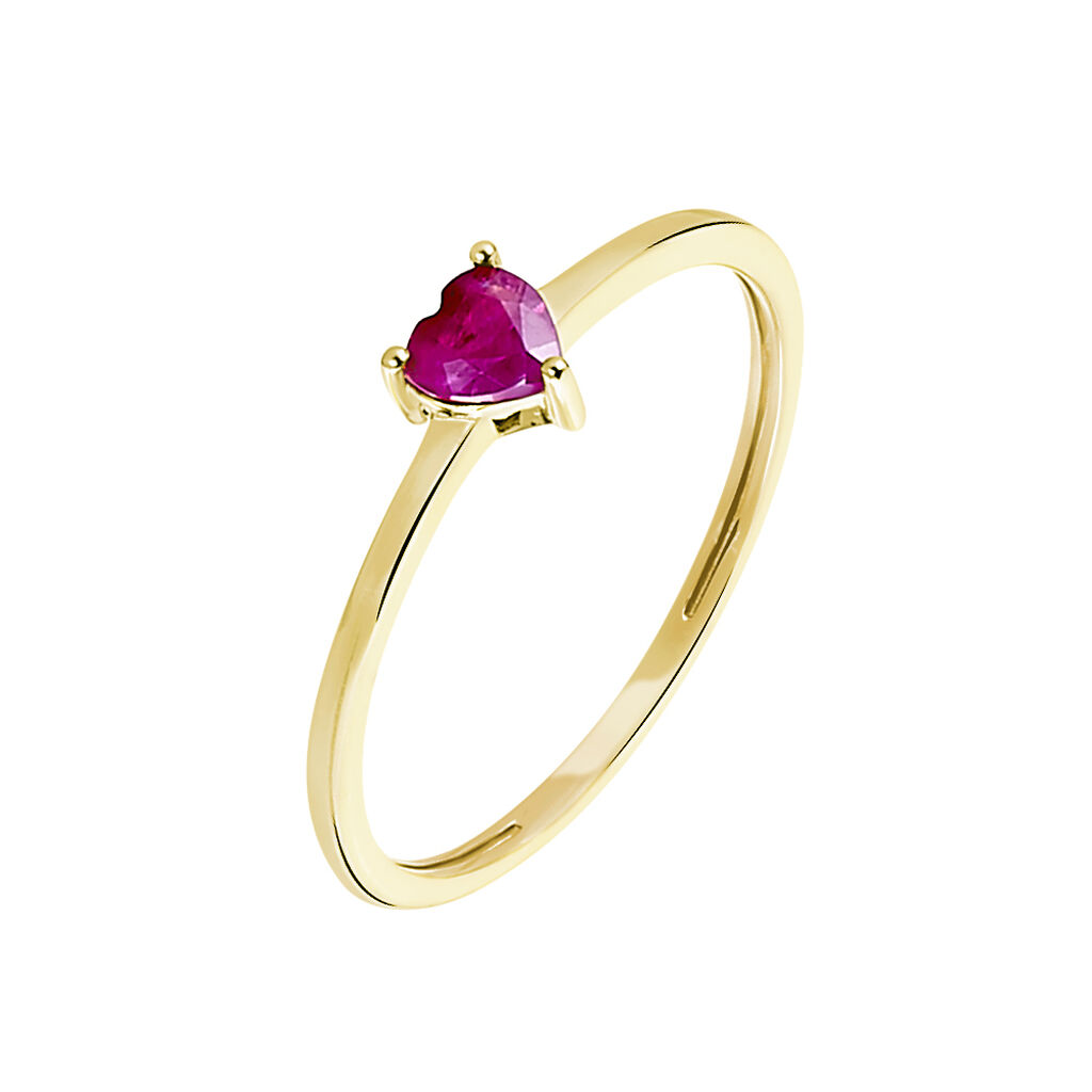 Bague Lissounia Or Jaune Rubis - Bagues solitaires Femme | Histoire d&rsquo;Or