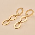 Boucles D'oreilles Pendantes Sprita Acier Dor&eacute; - Boucles d'oreilles fantaisie Femme | Histoire d&rsquo;Or