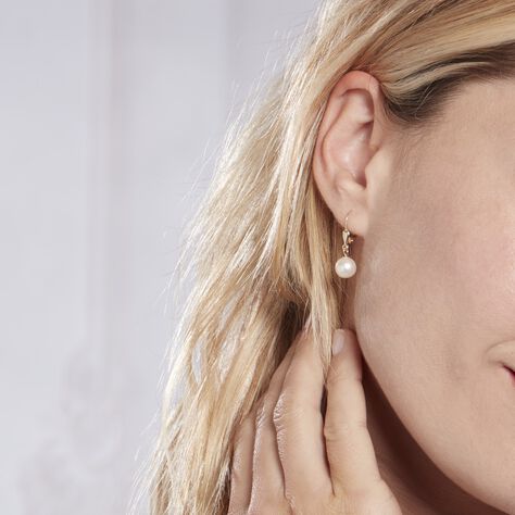Boucles D'oreilles Pendantes Cecilius Or Jaune Perle De Culture - Boucles d'oreilles pendantes Femme | Histoire d’Or