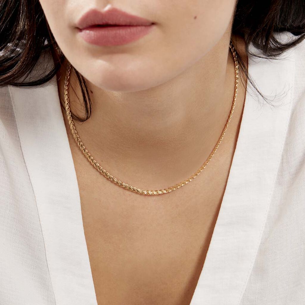 Collier Jayna Maille Palmier Or Jaune - Chaines Femme | Histoire d’Or