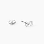 Boucles D'Oreilles Puces Kara Argent Blanc Oxyde De Zirconium - Boucles d'oreilles fantaisie Femme | Histoire d&rsquo;Or