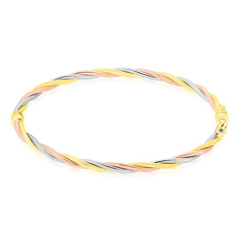 Bracelet Jonc Temani Or Tricolore - Bracelets joncs Femme | Histoire d’Or