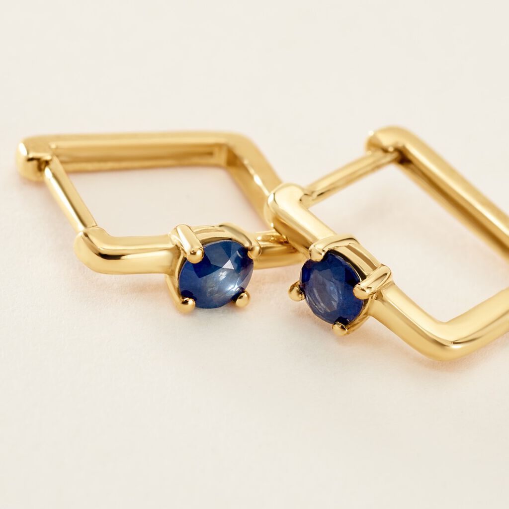 Créoles Harmonie Or Jaune Saphir - Boucles d'oreilles créoles Femme | Histoire d’Or