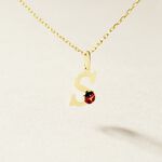 Pendentif Helidie Coccinelle Lettre Or Jaune - Pendentifs Enfant | Histoire d&rsquo;Or