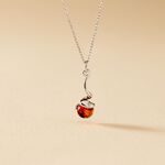 Collier Famata Argent Blanc Ambre - Colliers fantaisie Femme | Histoire d&rsquo;Or