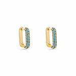 Cr&eacute;oles Ileen Plaqu&eacute; Or Jaune Autres Pierres - Boucles d'oreilles cr&eacute;oles Femme | Histoire d&rsquo;Or