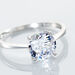 Bague Solitaire Abriel Or Blanc Oxyde De Zirconium - Bagues solitaires Femme | Histoire d’Or