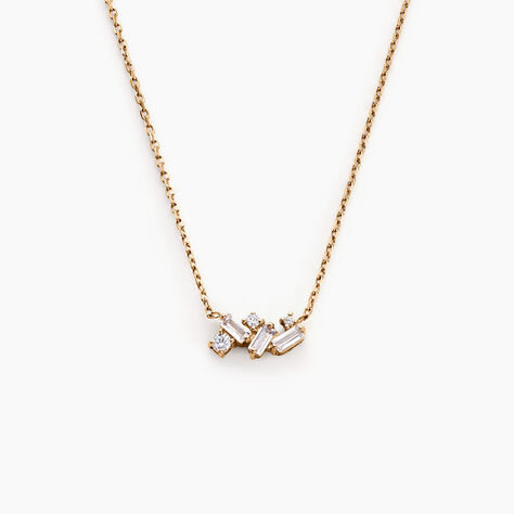 Collier Jardins D'hiver Plaqué Or Jaune Oxyde De Zirconium - Colliers Femme | Histoire d’Or
