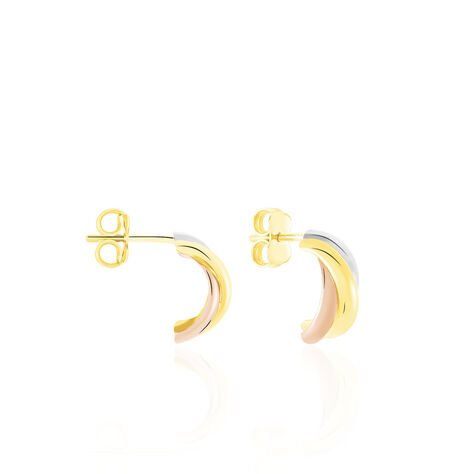 Cr&eacute;oles Igora Or Tricolore - Boucles d'oreilles cr&eacute;oles Femme | Histoire d&rsquo;Or