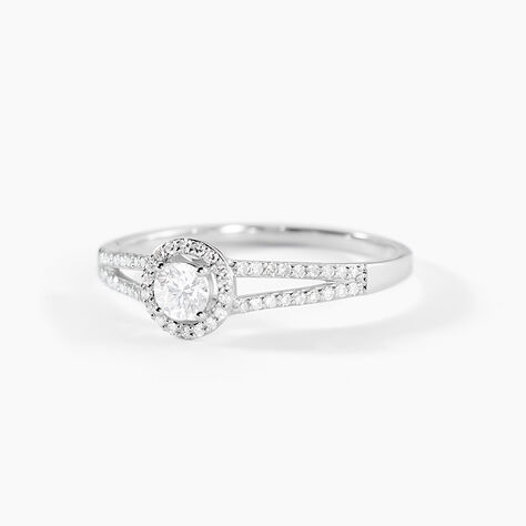Bague Solitaire Karen Or Blanc Diamant - Bagues solitaires Femme | Histoire d&rsquo;Or