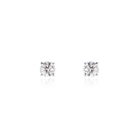 Boucles D'oreilles Puces Aphrodite Or Blanc Diamant - Clous d'oreilles Famille | Histoire d’Or