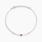 Bracelet Argent Blanc Declaration Oxyde De Zirconium - Bracelets Femme | Histoire d&rsquo;Or