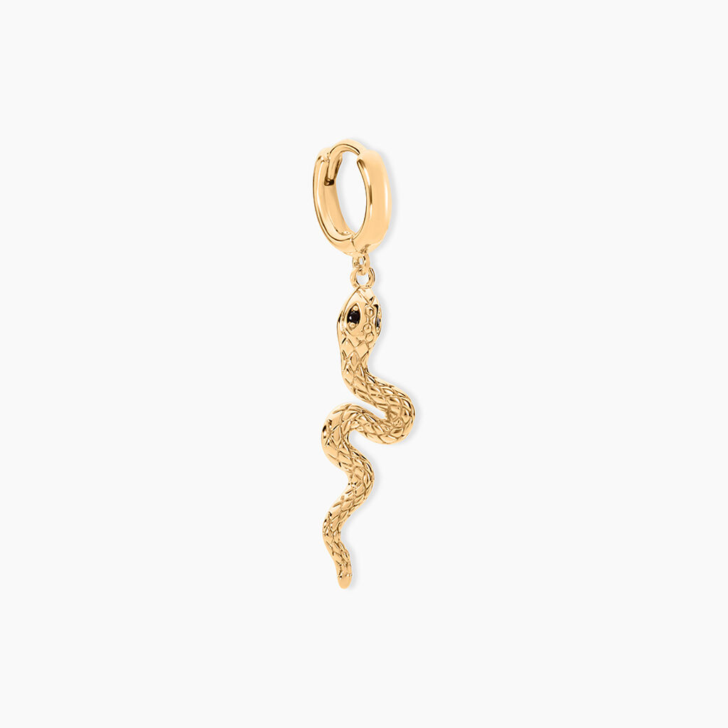 Créole Unitaire Yasha Plaqué Or Jaune Spinelle Synthétique - Boucles d'oreilles créoles Femme | Histoire d’Or