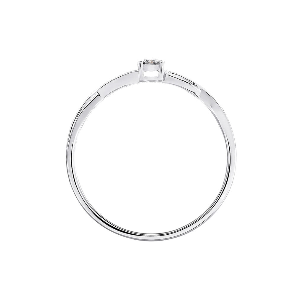 Bague Farila Or Blanc Diamant - Bagues solitaires Femme | Histoire d’Or