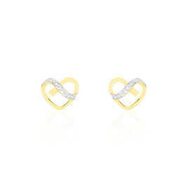 Boucles D'oreilles Puces Juliane Or Jaune Diamant - Clous d'oreilles Femme | Histoire d’Or
