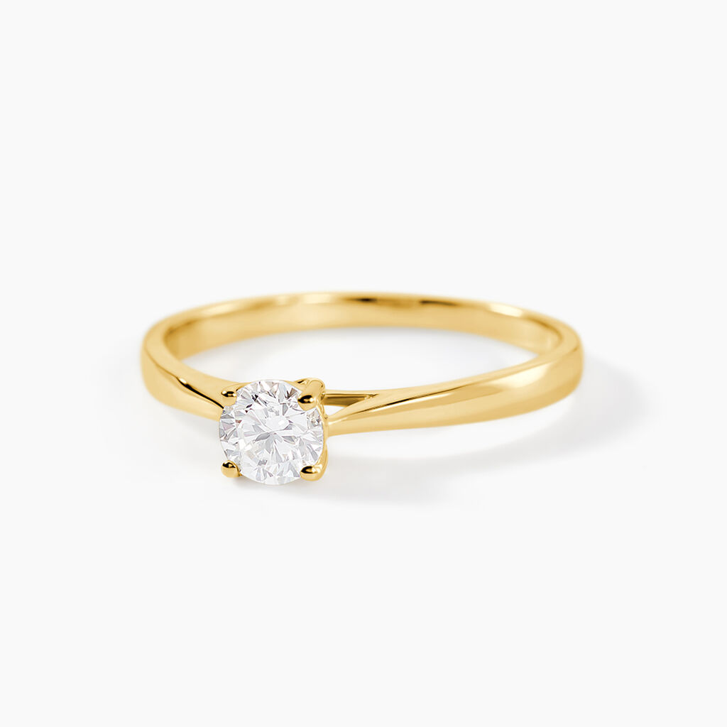 Bague Solitaire One Or Jaune Diamant - Bagues solitaires Femme | Histoire d&rsquo;Or