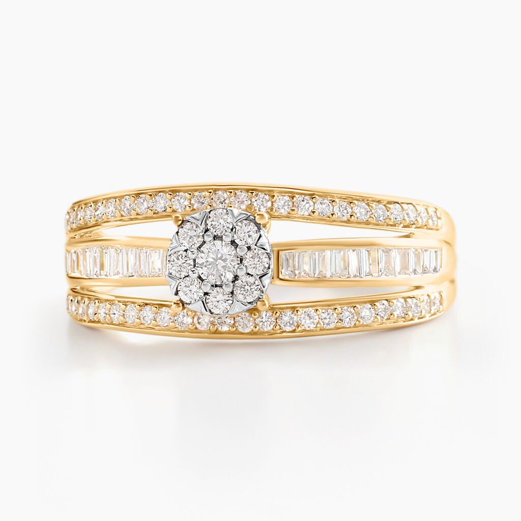 Bague Hopkin Or Jaune Diamant - Bagues solitaires Femme | Histoire d&rsquo;Or