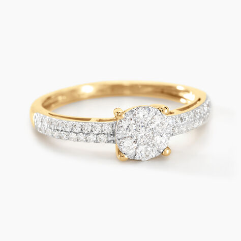 Bague Solitaire Julia Or Jaune Diamant Synthetique - Bagues solitaires Femme | Histoire d&rsquo;Or