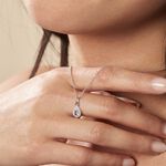 Collier Court Argent Blanc Tania Oxyde De Zirconium - Ras de cou Femme | Histoire d&rsquo;Or