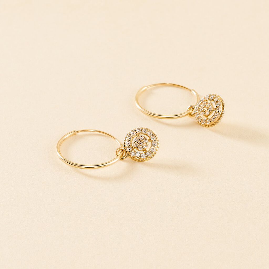Cr&eacute;oles Lulu Or Jaune Oxyde - Boucles d'oreilles cr&eacute;oles Femme | Histoire d&rsquo;Or