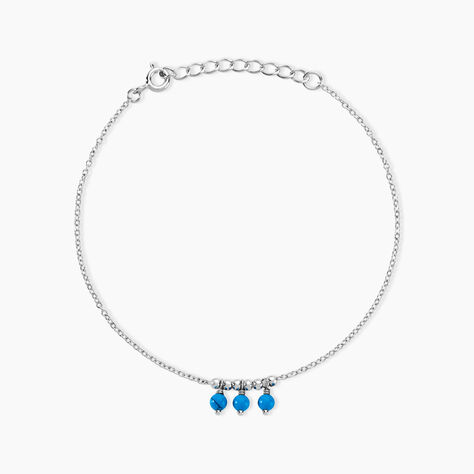 Bracelet Della Argent Blanc Turquoise - Bracelets Femme | Histoire d&rsquo;Or