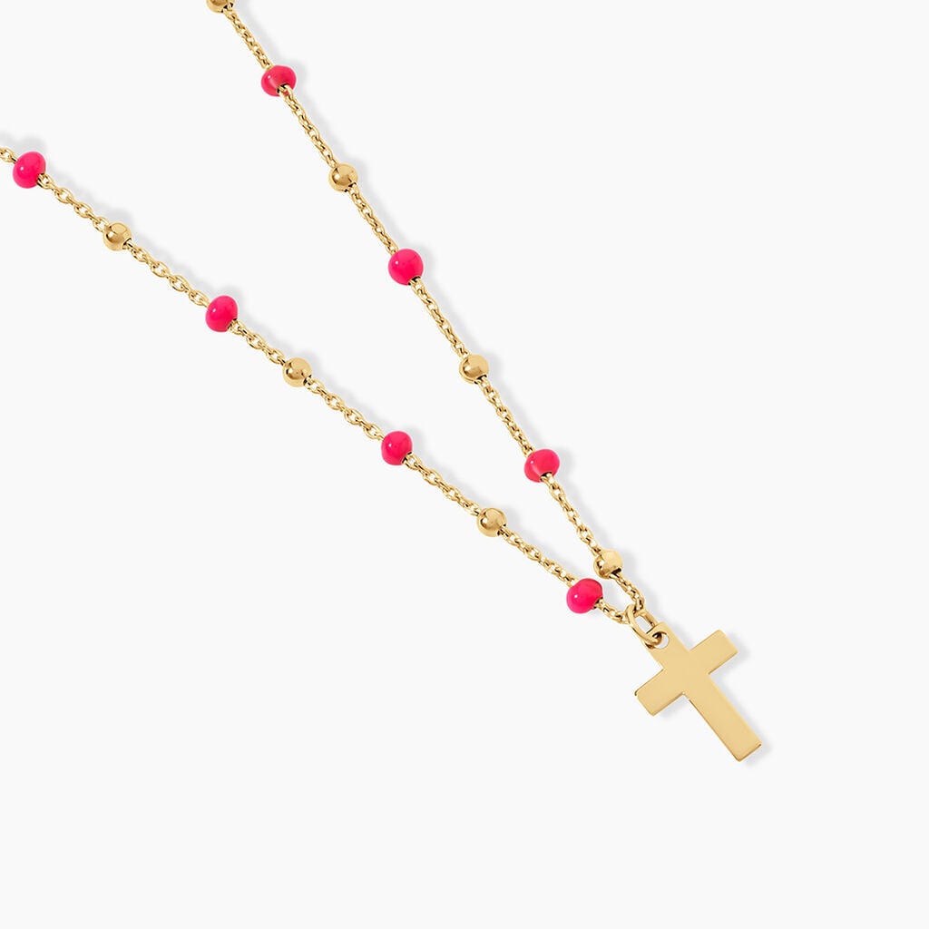 Collier Krystle Argent Dor&eacute; A L'Or 750/1000 - Bijoux sans pierre Femme | Histoire d&rsquo;Or