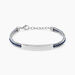 Bracelet Jourdan Joscelin Acier Argenté - Bracelets cordon Homme | Histoire d’Or