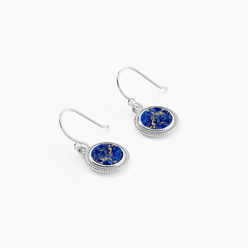Boucles D'oreilles Argent Zea Lapis Lazulis - Boucles d'oreilles fantaisie Femme | Histoire d’Or