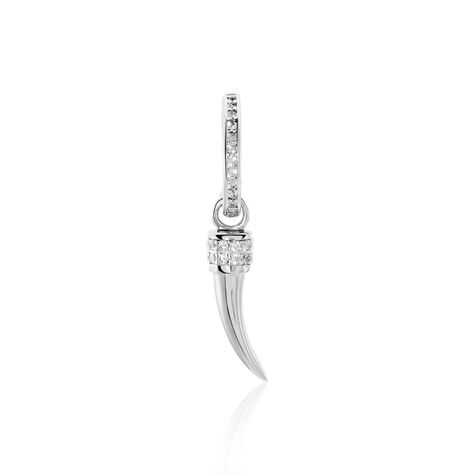 Créole Unitaire Argent Blanc Ancelin Oxydes De Zirconium - Boucles d'oreilles créoles Femme | Histoire d’Or