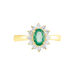 Bague Vladimir Or Jaune Emeraude Et Diamant - Bagues solitaires Femme | Histoire d’Or