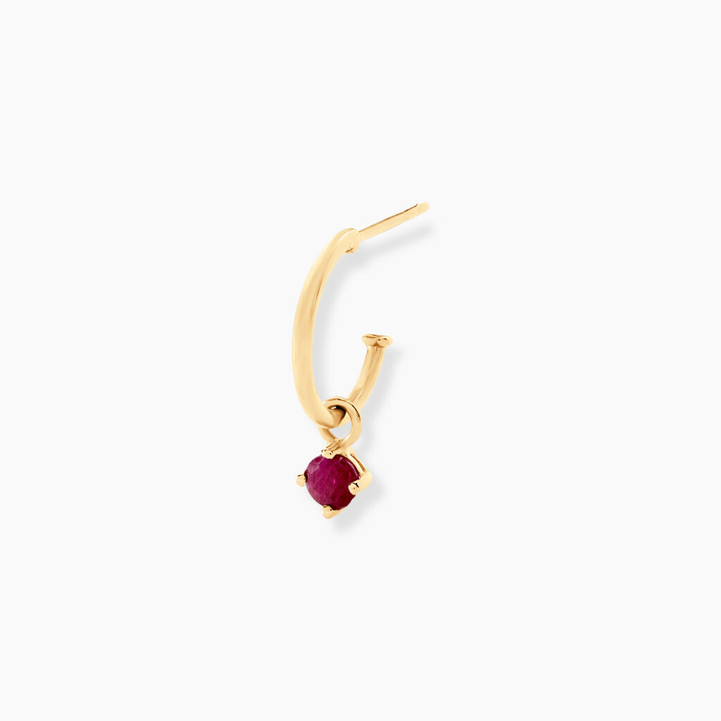 Cr&eacute;ole Unitaire Onora Or Jaune Rubis - Piercings d'oreilles Femme | Histoire d&rsquo;Or