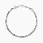 Bracelet Abie Torsade Argent Blanc - Bracelets Femme | Histoire d&rsquo;Or