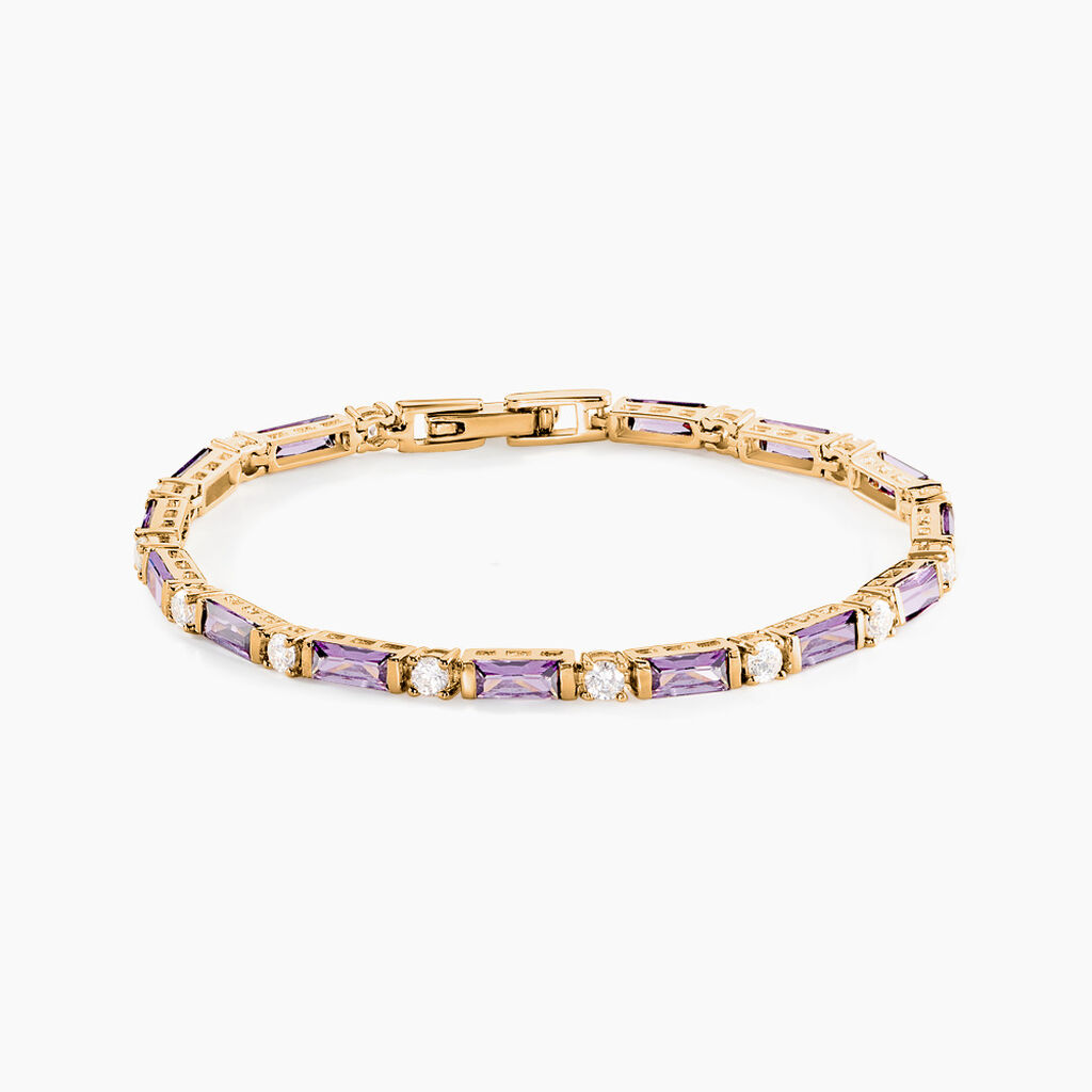 Bracelet Luteciaae Plaqué Or Jaune Oxyde De Zirconium