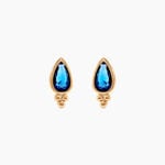Boucles D'oreilles Puces Marika Plaqu&eacute; Or Dor&eacute; Pierre D'imitation - Boucles d'oreilles fantaisie Femme | Histoire d&rsquo;Or