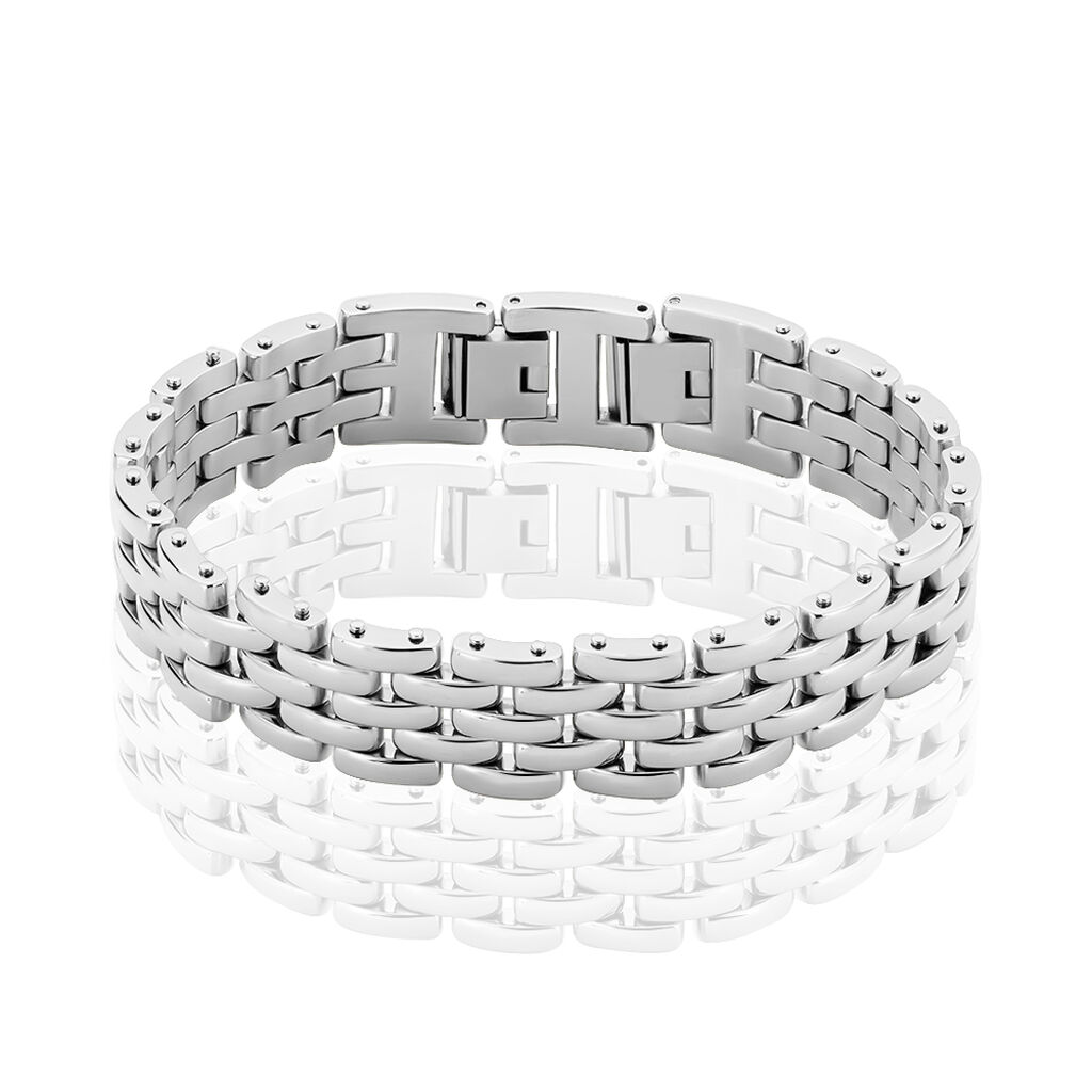 Bracelet Celicia Maille Grain De Riz Acier Blanc - Bracelets Femme | Histoire d&rsquo;Or