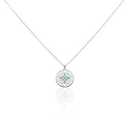Collier Krysia Argent Blanc Email Turquoise - Colliers fantaisie Femme | Histoire d’Or
