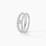 Bague Louisette Argent Blanc - Bagues fantaisie Femme | Histoire d&rsquo;Or