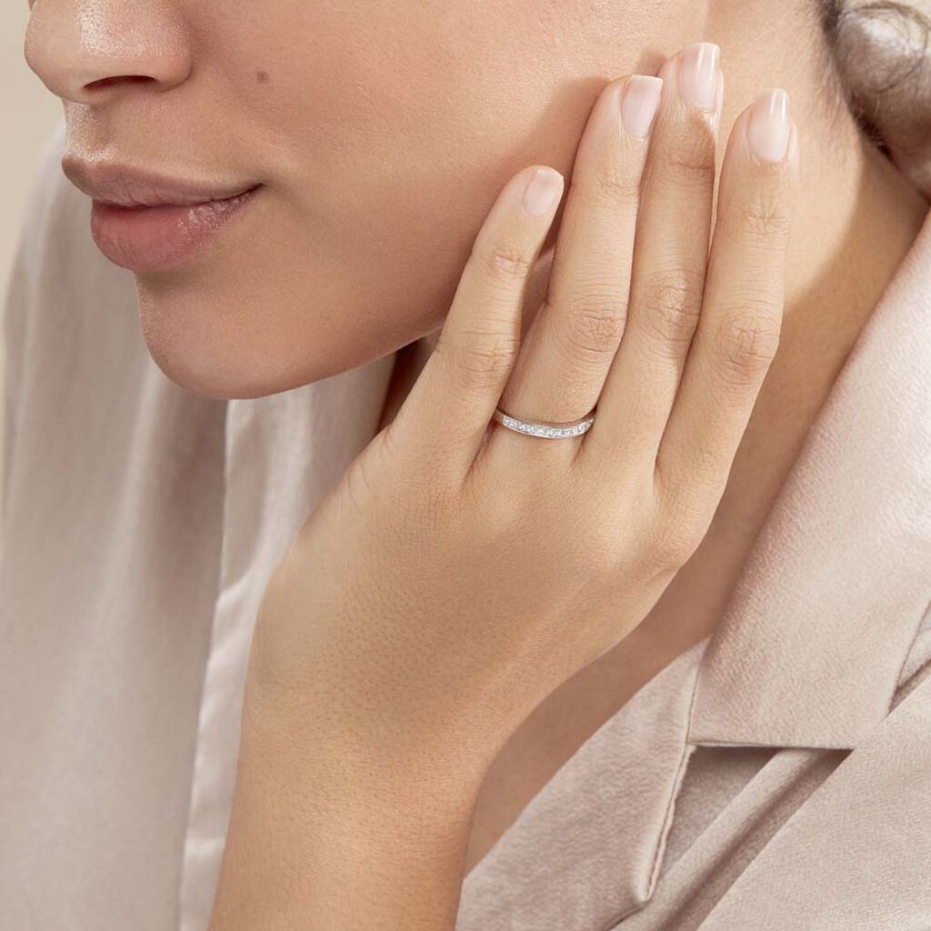 Alliance Rhea Or Blanc Diamant - Alliances Femme | Histoire d’Or