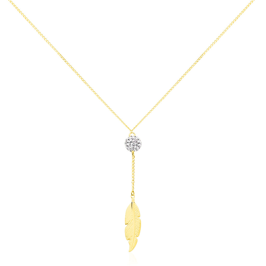 Collier Powoo Or Jaune Strass - Colliers Femme | Histoire d’Or