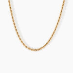 Collier Cordelia Or Jaune Maille Corde - Chaines Femme | Histoire d&rsquo;Or