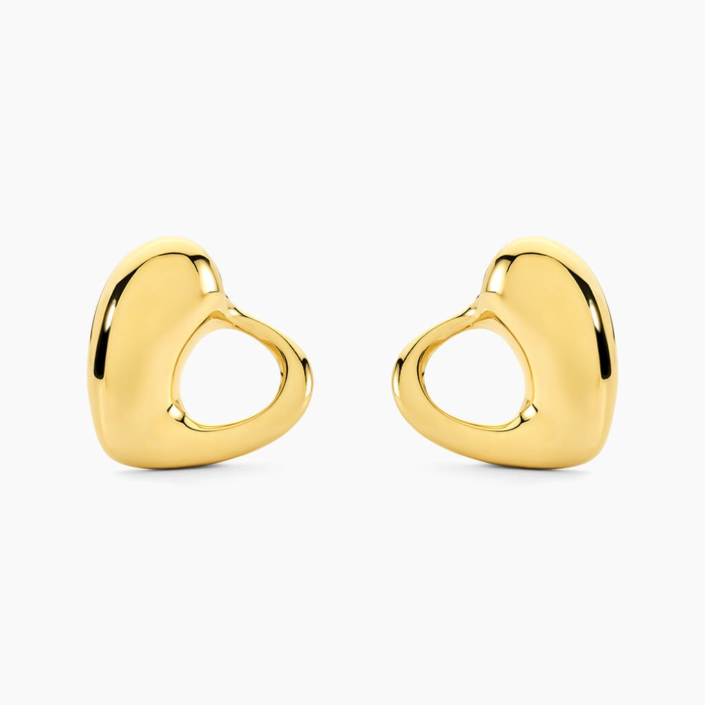 Boucles D'Oreilles Puces Byzance Acier Jaune - Boucles d'oreilles fantaisie Femme | Histoire d&rsquo;Or