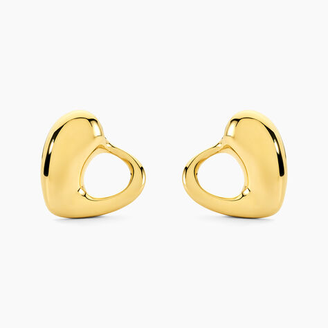 Boucles D'Oreilles Puces Byzance Acier Jaune - Boucles d'oreilles fantaisie Femme | Histoire d&rsquo;Or